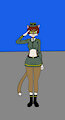 Catgirl in Sexy Military Uniform