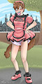shameless sissy on a walk with daddy in the park~