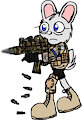 Bunny with a Modified AKS 74u by ChillStoner