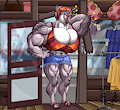 Too big for doors (commission) by OceanTheCilophyte