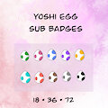 Yoshi egg sub badges