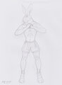 Boxing Hare by PrintedOnPaper