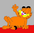 Garfield waving at you