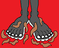 Danae's Hair Covered Feet Digital
