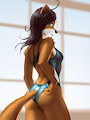 Swimsuit Jen by MykeGreywolf