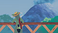 Contemplating the volcano