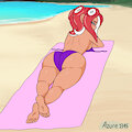 Agent 8 sunbathing by AzureoftheStars