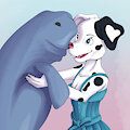 DottiPink with her Manatee