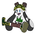 Prototype version of my badge for a con by Yamikari