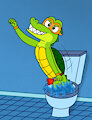 Croc come up from the toilet (being a TMNC)
