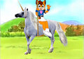 Polly Polaris on the unicorn