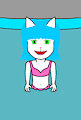 Little Natasha in the pool for a swim/playing with her belly (jiggle-joggle)