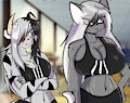 Gym buddies by accursedwolf
