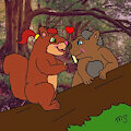 Vrouwtjes Eekhoorn is verliefd op Mannetjes Bever (Dutch version)! by Mappy