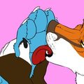 A cute sexy werefox is pleasing me  by AmaroqTheDragon