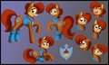 Sally Acorn ponified character sheet by zeiramzero