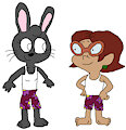 Gift: Penny Sanchez and Jillian Rabbit in their Undershirt and Boxers