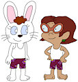 Gift: Penny Sanchez and Mimi Rabbit in their Undershirt and Boxers