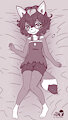 Tanuki on bed by AskKnight