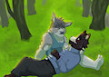 Cuddle time: Drayden and Zander by Liryal