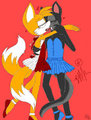 Color verson of Charles and Tails making out after Ballet class 