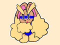 Chibi Lopunny Swimie by ElPoorMexican
