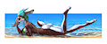 Beach Bun Pin Up by JarOfLooseScrews