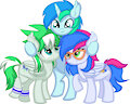 Cyan Emerald and Azure - Siblings Hug by CyanLightning