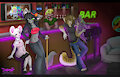 Hangin' out at the bar by SparkleShadowpaw