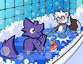 [GIFT ART] Splishy Splashy by LunarisParukia