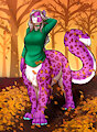 Fall Leaves Time - Art by BlackBloodQueen by ChakatJaggerfrost