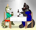 Leinad and Javi have a lovely dinner