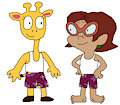 Gift: Penny Sanchez and Ruth the Giraffe in their Undershirt and Boxers
