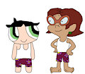 Gift: Penny Sanchez and Buttercup in their Undershirt and Boxers