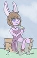 Peep buddy and bunny cuteness by Girly