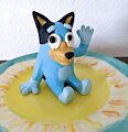 bluey sculpture by toonimal