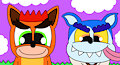 REQUEST - Crash and Ripper Roo's Feet Tease POV GIF