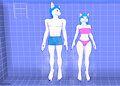 Jack and Natasha swimming