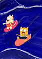 Ollie and Moon: Surfs Up! (by ThatFurryDude)