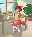 A fox's morning diet... by GwynessaPatienette