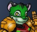 Super Shadey Striped Samus Suiter Salutes 