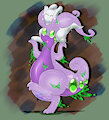 Goodra and slugcat off on an adventure! by TechnoOtaku