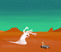 Inktober - Planetary Exploration Rover About to Meet it's End