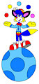 Alex Juggling and Balancing on a Circus Ball