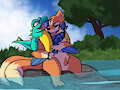 Mischievous 'dile by blazingflare