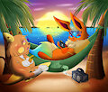 Gaming & Chillaxing Beachside~ by TechnoOtaku