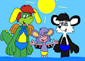 Prezzemolo, Mousley and Bamboo in Water by CartoonFoxArt2002