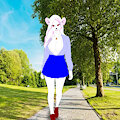 Lovestar walking in the park