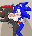 Sonadow cuddle doodle by HeroKichona