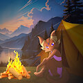 Camping at Evening
